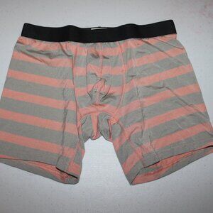 MeUndies peach & gray striped men's boxer briefs size medium